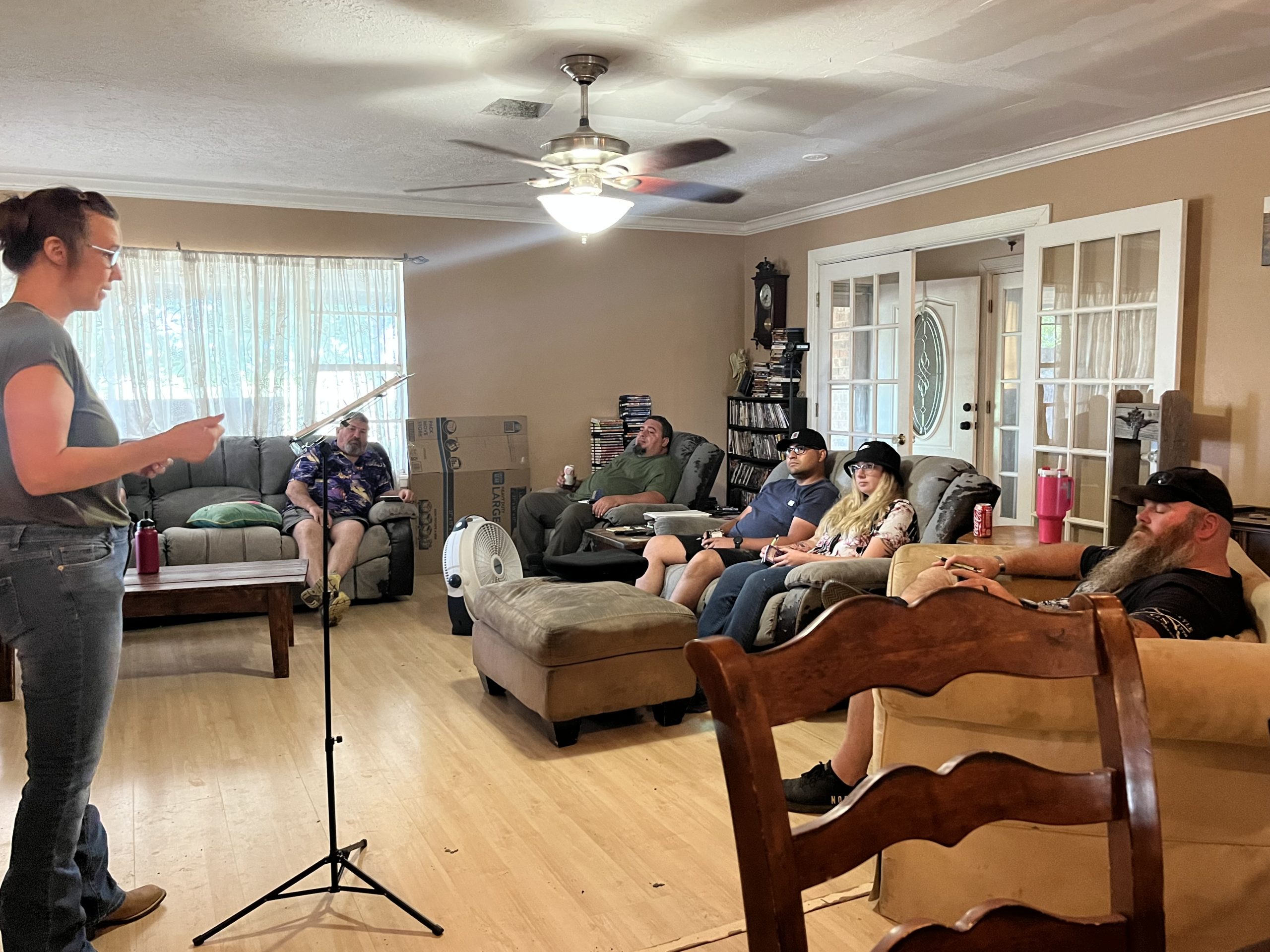 Trauma-informed resilience workshop led by Elizabeth Meigs during a Healing Heroes with Horses retreat.